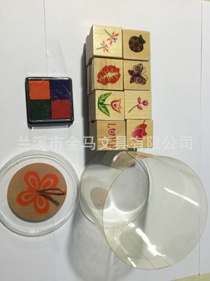 儿童印章 韩版funascon日记本装饰木质印章 环保卡通蕾丝印章