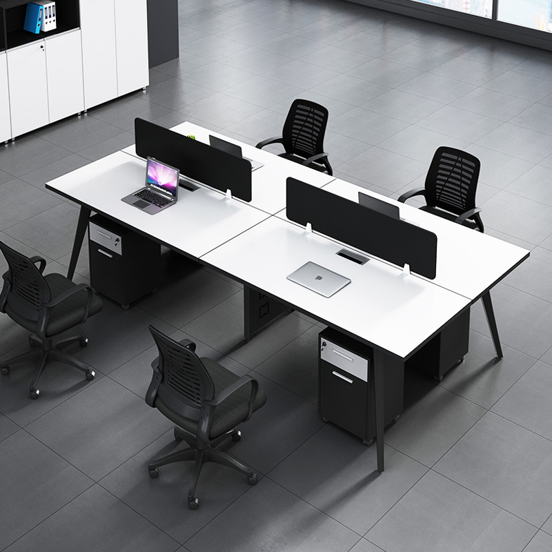 职员办公桌椅组合办公室4人位办公桌简约现代办公家具员工位