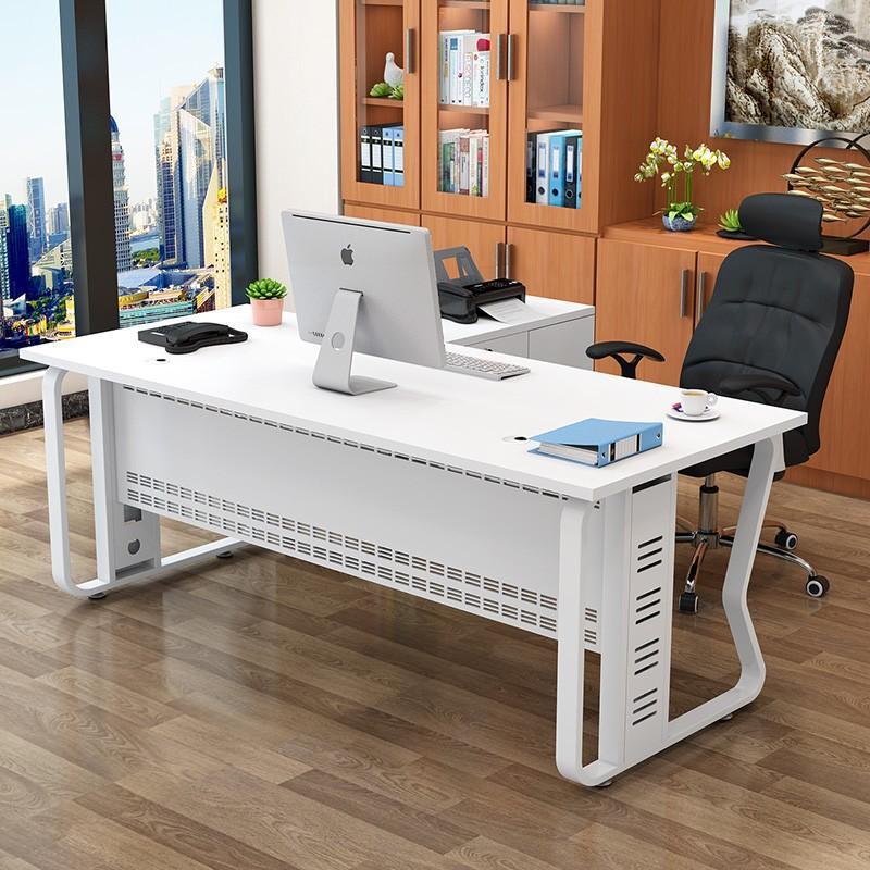 办公桌简约现代主管桌钢架桌财务桌单人位电脑桌椅组合桌办公家具