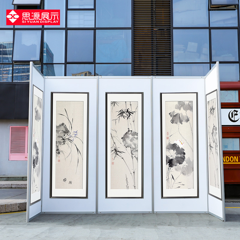 八棱柱书画展板画展活动美术作品展示板展架新款书画作品展板